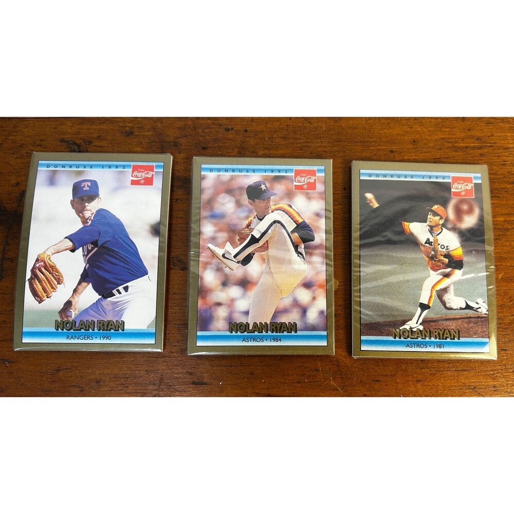 Lot of 3 Unopened Donruss 1992 Coca-Cola Promotional Cards Factory Sealed